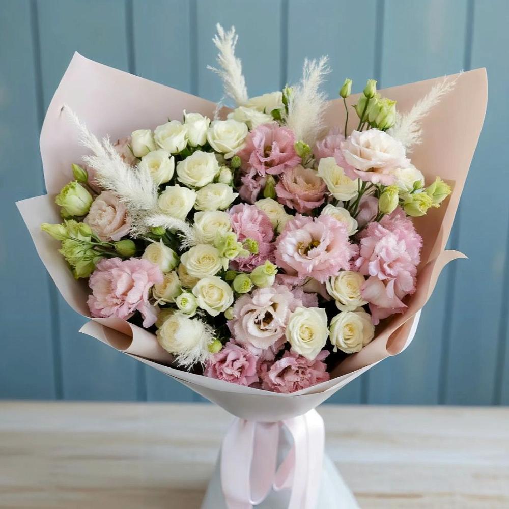 Букет цветов из: Альстромерии и Розы в Кузнецке