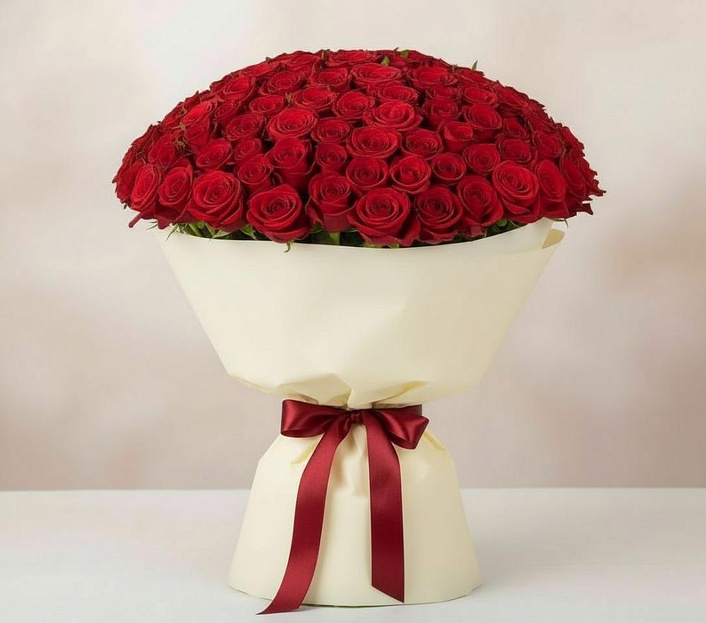 Букет 101 Красная роза Милано в Кузнецке