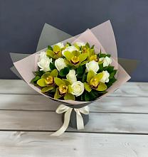 Букет цветов из:  Орхидеи и Розы в Кузнецке