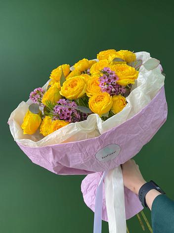 Букет Кустовые желтые розы в Кузнецке