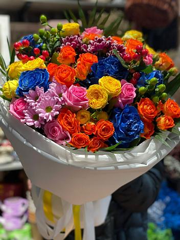 Букет цветов из: Розы и Хризантемы в Кузнецке