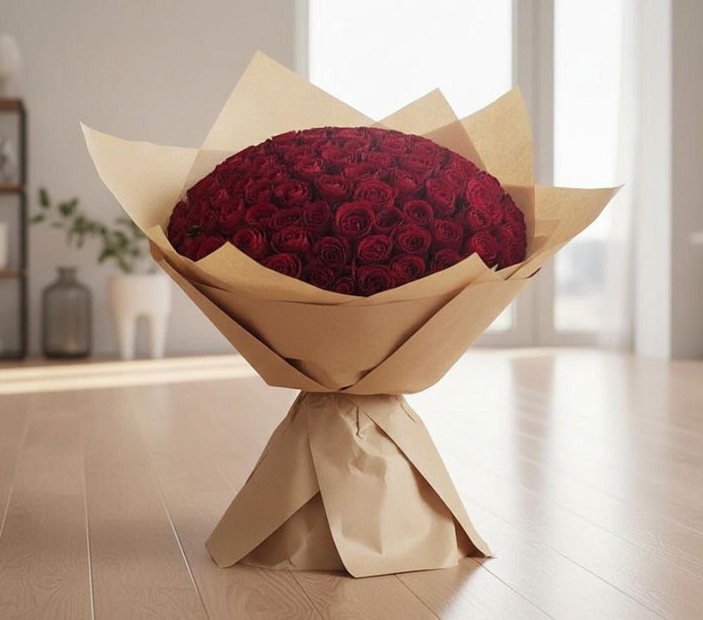 Букет 101 Красная роза в Кузнецке