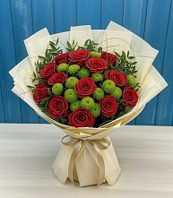 Букет цветов из:  Розы и Хризантемы #REPLACE_PRED# Кузнецке
