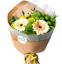 Букет цветов из:  Герберы, Розы и Хризантемы в Кузнецке