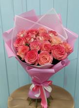 Букет 15 Розовых роз Равель в Кузнецке